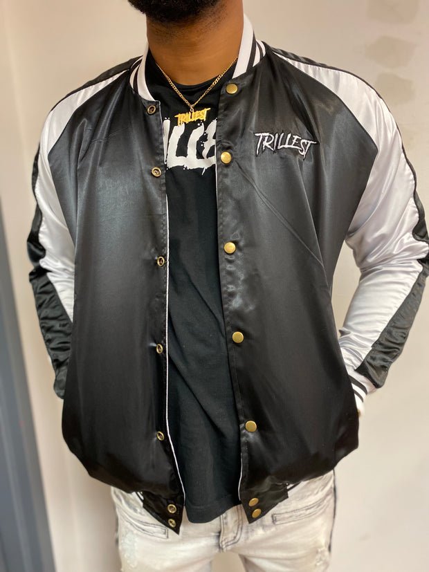 Trillest Reversible Bomber Jacket - Black/White