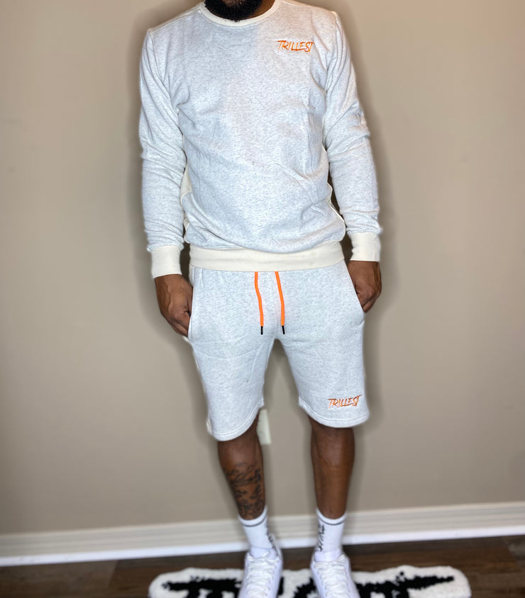 Trillest Cream/Orange Unisex Crewneck