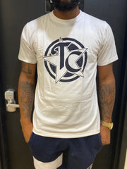White/Navy TC Logo Tee