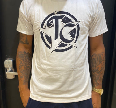 White/Navy TC Logo Tee