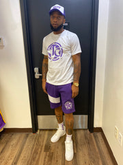 White/Purple TC Logo Tee