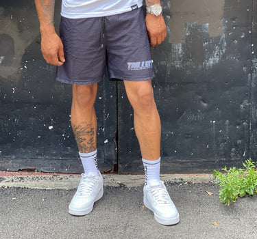 Trillest Black Mesh Running Shorts