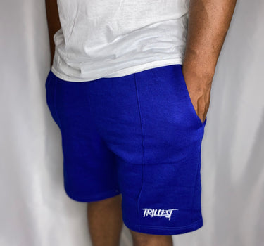 Trillest Royal Blue Cotton Fleece Shorts