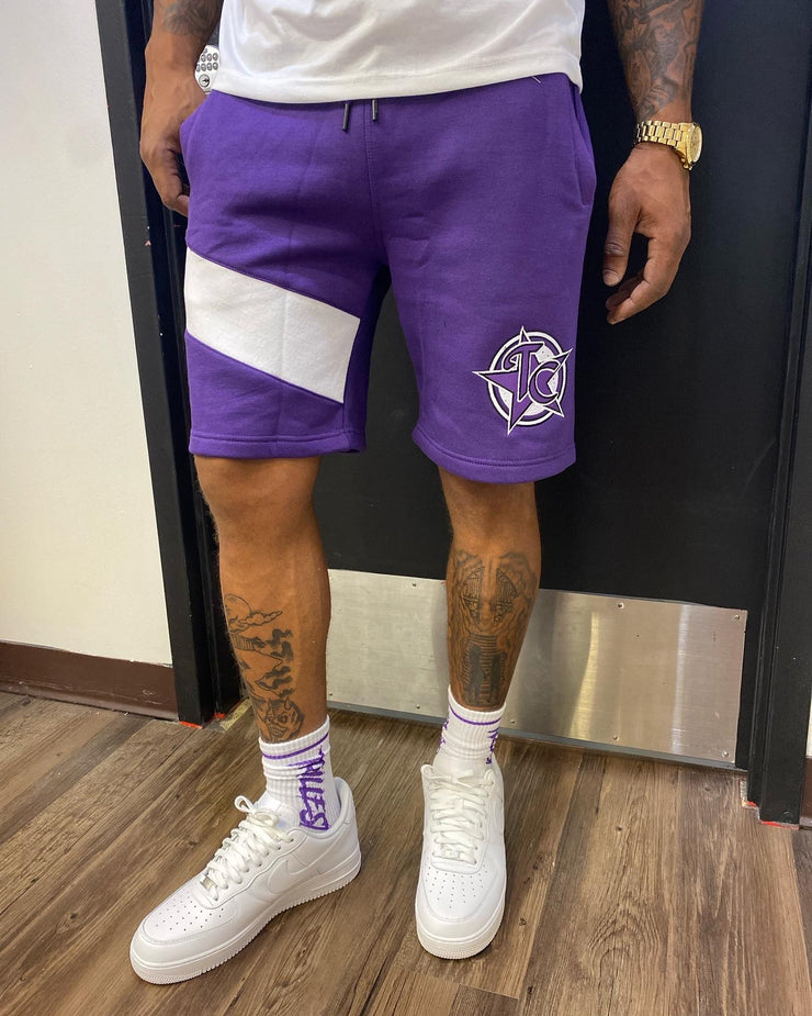 Purple/White TC Stripe Shorts