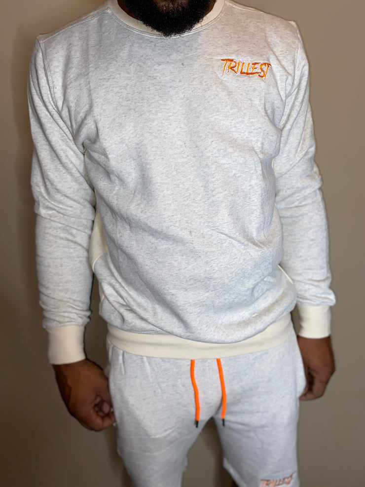 Trillest Cream/Orange Unisex Crewneck