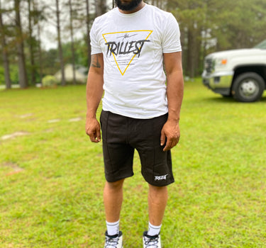 Trillest Black Cotton Fleece Shorts
