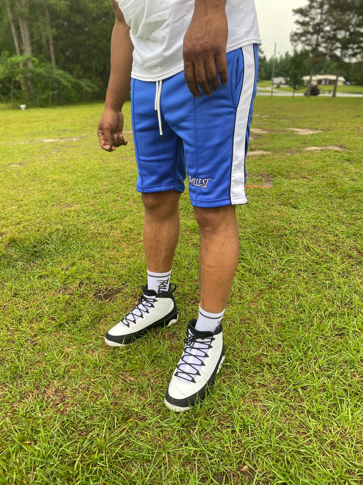 Trillest Royal Blue/White Track Shorts