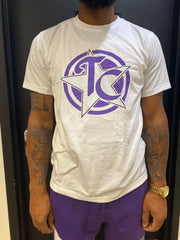 White/Purple TC Logo Tee