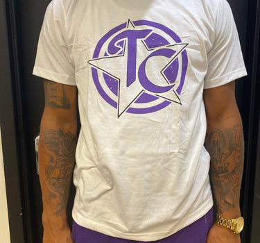 White/Purple TC Logo Tee