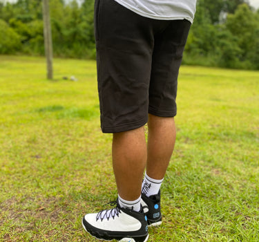 Trillest Black Cotton Fleece Shorts