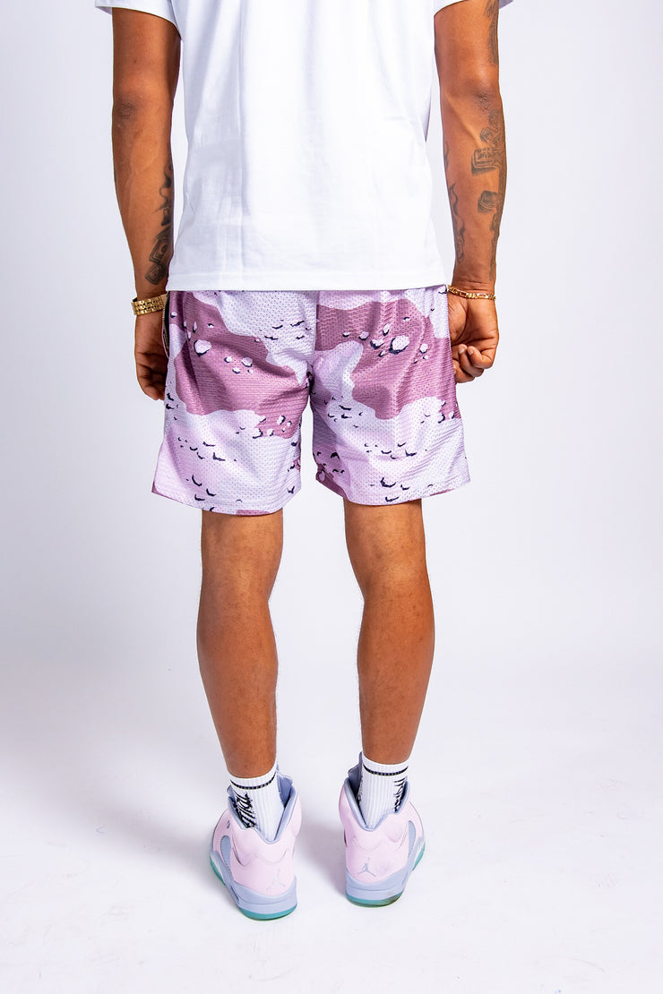 Trillest Mauve Desert Camo Mesh Shorts