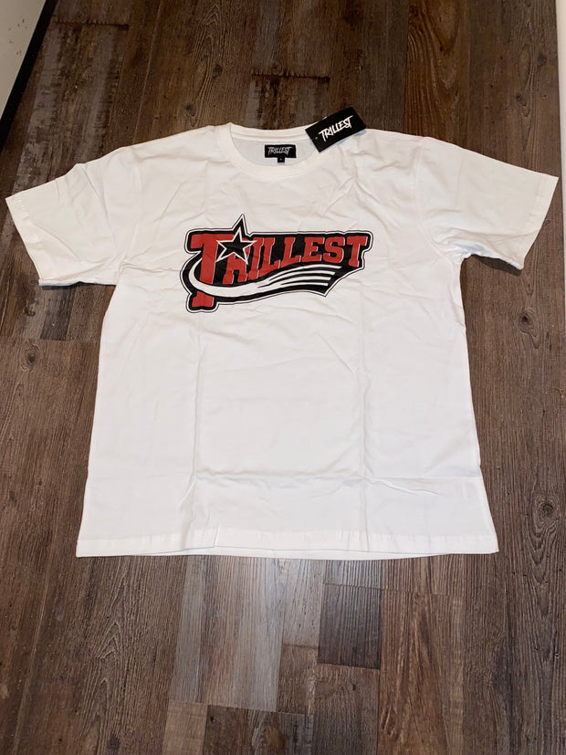 White/Deep Red Star Trillest T-Shirt