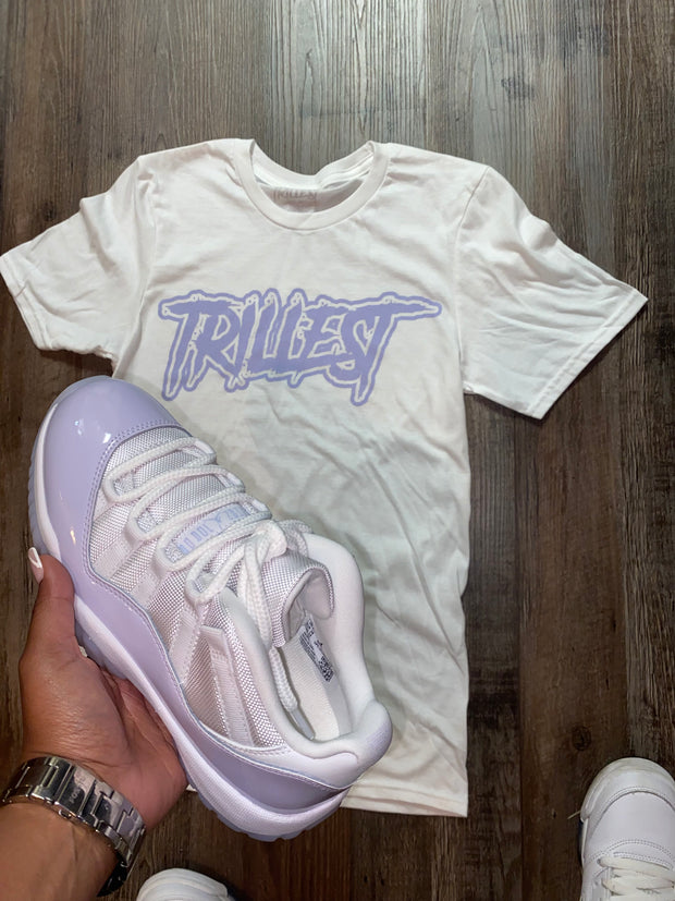 Signature Logo Outlined Tee - White/Lavender