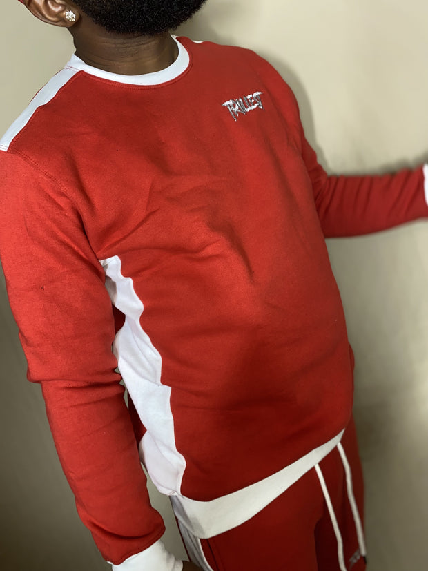 Trillest Red/White Unisex Crewneck