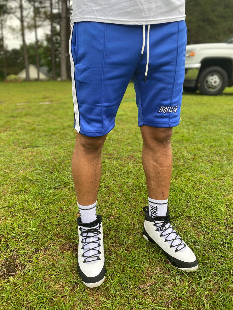 Trillest Royal Blue/White Track Shorts