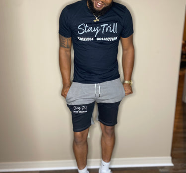 Stay Trill Black/Gray 2 Tone Shorts