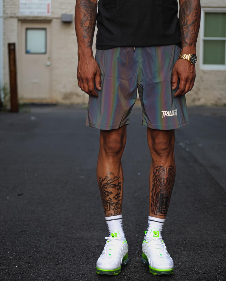 Reflective Trillest Shorts - Rainbow