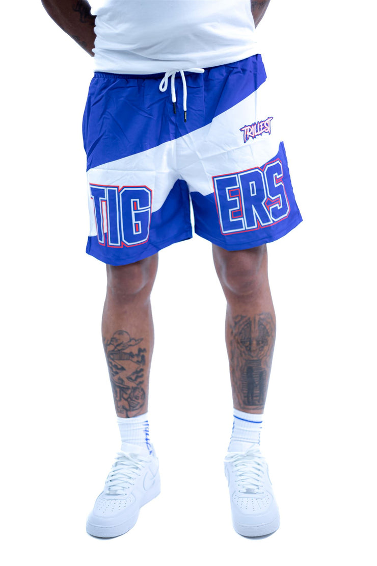 Tigers x Trillest Royal Blue Windbreaker Shorts