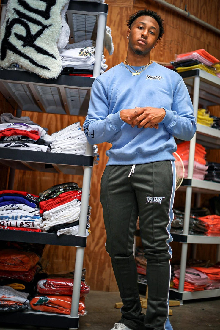 Against The Grain Crewneck - UNC Blue/Black