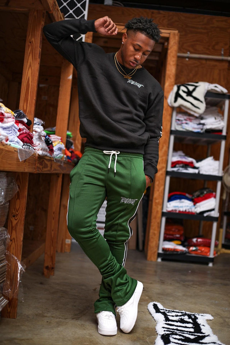 Against The Grain Crewneck - Black/Green