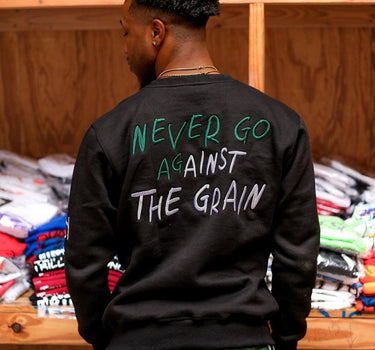 Against The Grain Crewneck - Black/Green