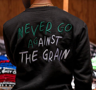 Against The Grain Crewneck - Black/Green