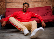 Against The Grain Crewneck - Red/Cream