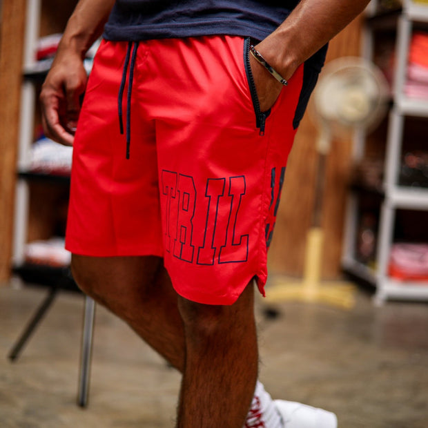 Trillest Big Logo Shorts - Red\Navy