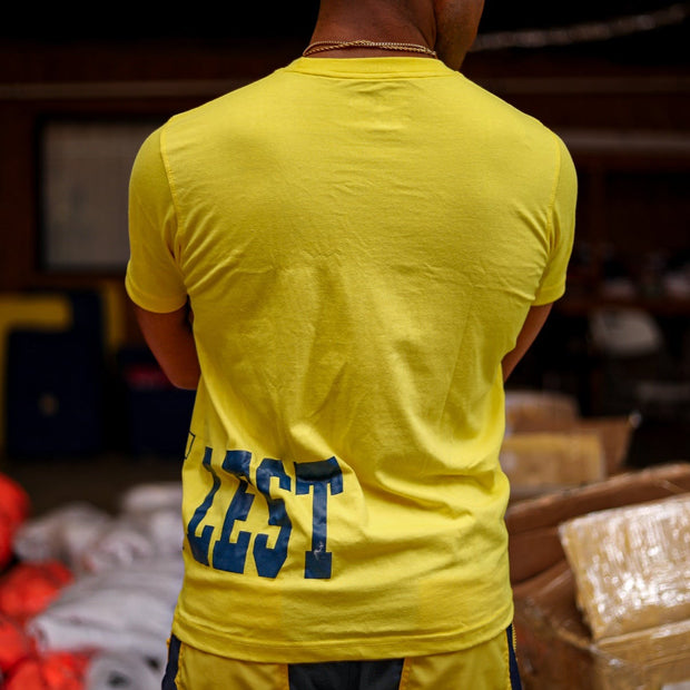 Trillest Big Side Logo Tee - Yellow\Navy